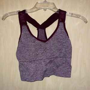 PINK Victoria's Secret Maroon Heather Sports Bra